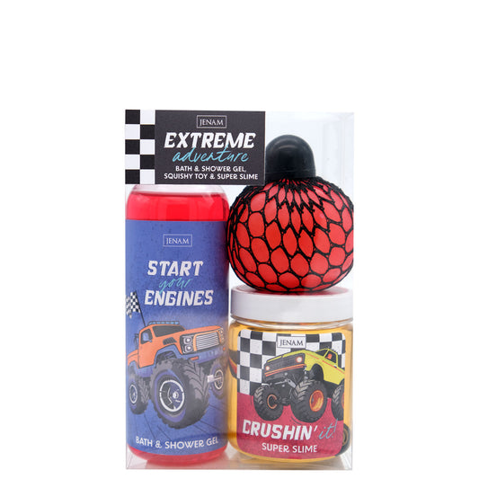 Big Wheels Extreme Adventure - 200ml Bath & Shower Gel, Squishy Toy & Slime