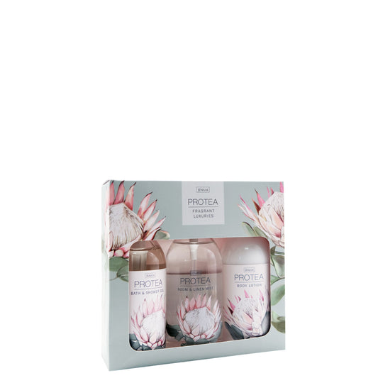Protea Fragrant Luxuries - 160ml Body Lotion, 160ml Bath & Shower Gel & 160ml Room & Linen Mist