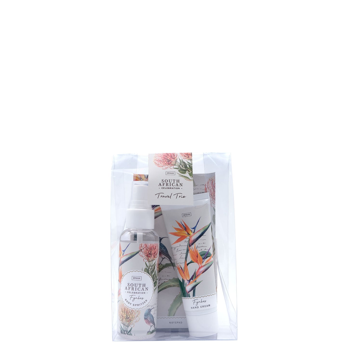 A South African Celebration Travel Trio - 100ml Body Spritzer, 60ml Hand Cream & Notepad (8 x 15.5cm