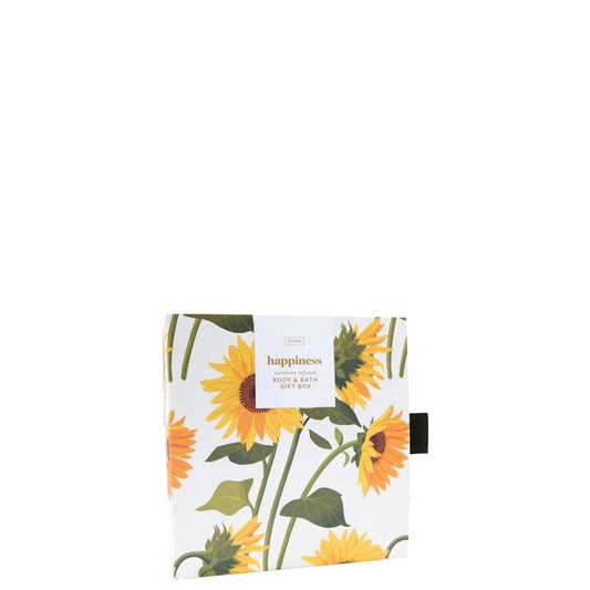 Sunflower Body & Bath Gift Box - 60ml Shower Gel, 60ml Hand Cream & 80g Bath Crystals