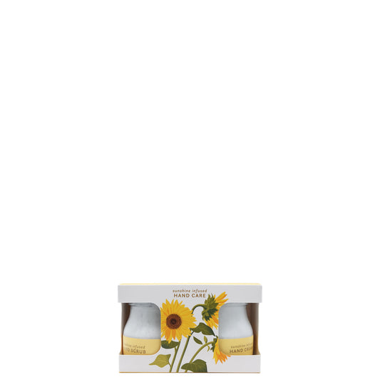 Sunflower Hand Care - 50g Hand Scrub & 50ml Hand Cream (In Glass Jars)