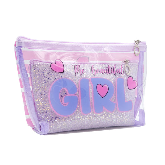 PVC Cosbag Set 2pc - 21 x 14cm - 18 x 10cm