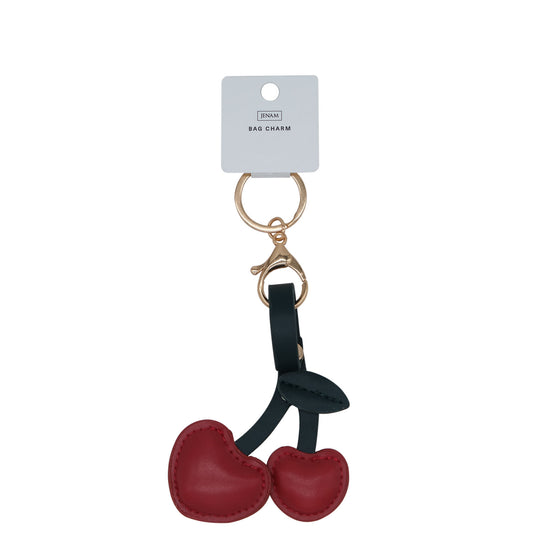 Bag Charm PU Cherries