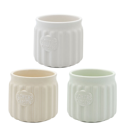 Life In The Garden - Ceramic Pot Plant Holders Assorted