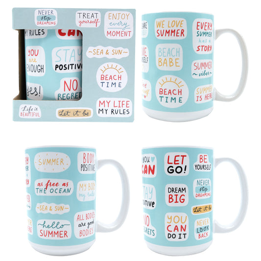 Hey Girl Quirky Words Mugs - 500ml