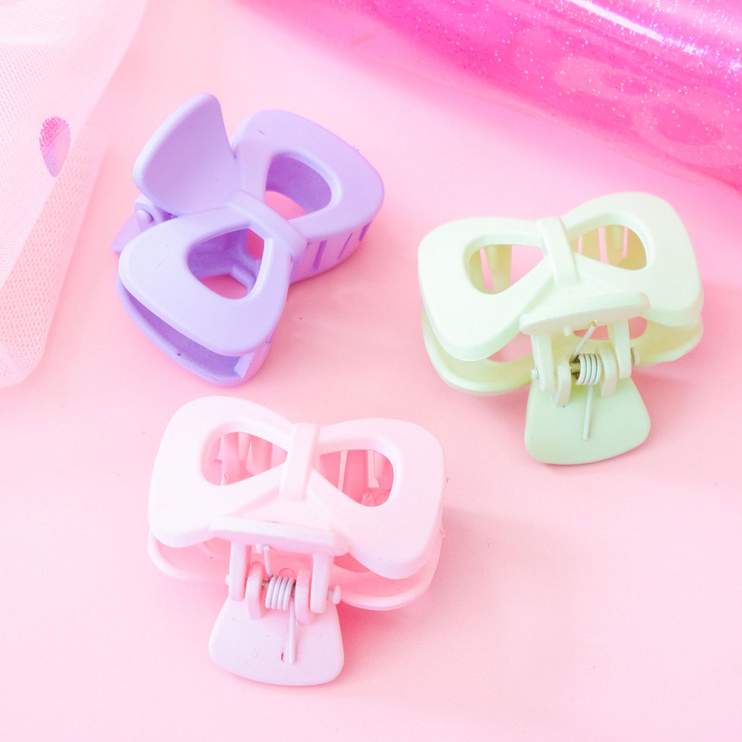 Hey Girl Bow Hair Clamps 3pc