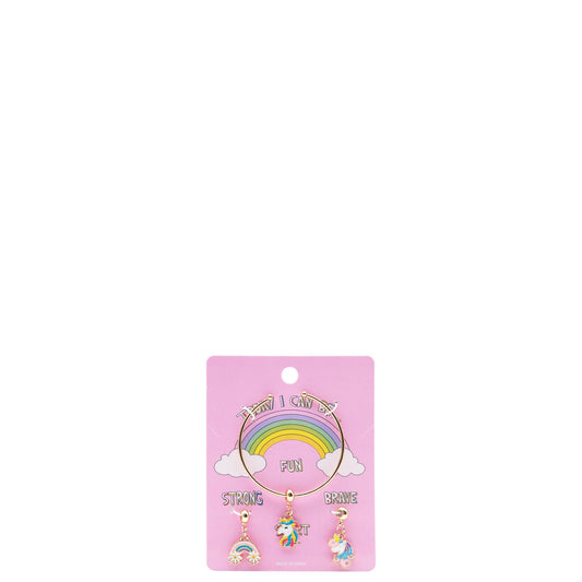 Hey Girl Bangle With 3 Charms - 1 x Bangle & 3 x Charms