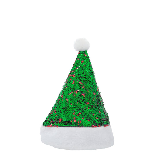 Christmas - Sequins Hat (Green & Red)