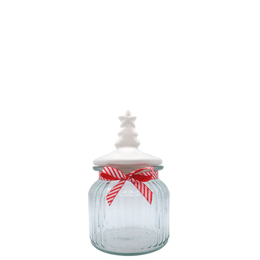 Christmas - Glass Jar (Ceramic Tree Lid)