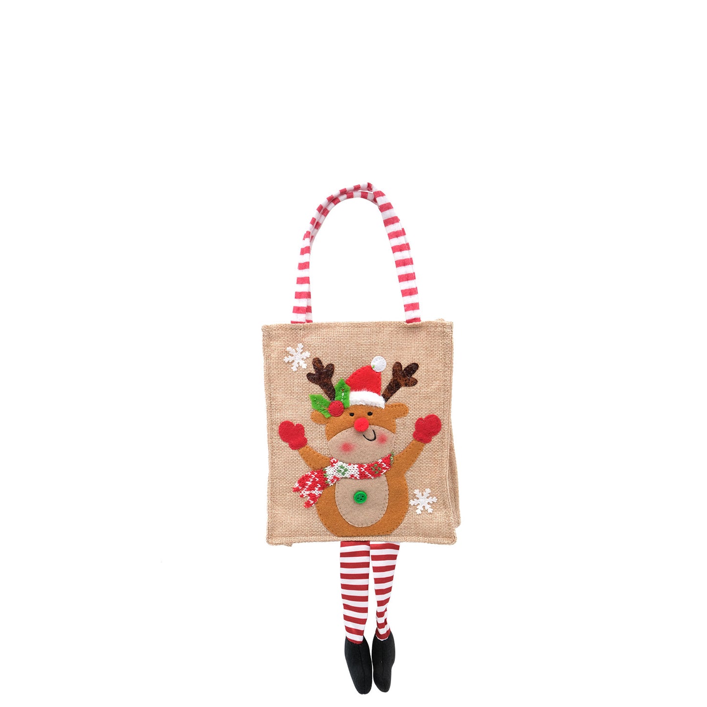 Christmas - Reindeer Hesian Bag