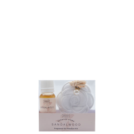 Scented Home Fragrance Oil Pendant Kit (Sandalwood) - 10ml Scented Oil & Pendant - 6 x 6cm