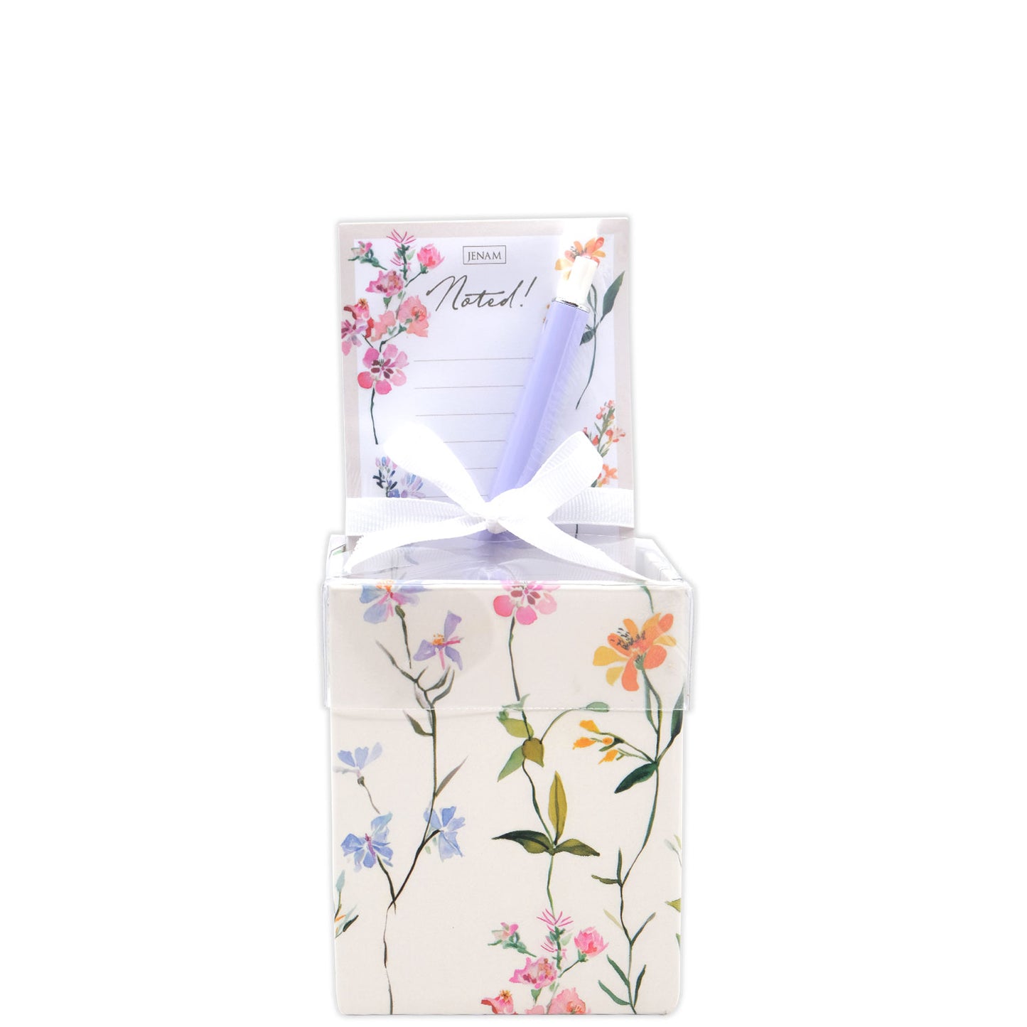 Dress Your Desk - Notepad & Pen & Holder - 1 x Notepad 100 (lined) Sheets 1 x Ball Point Pen & 1 x Pen Holder