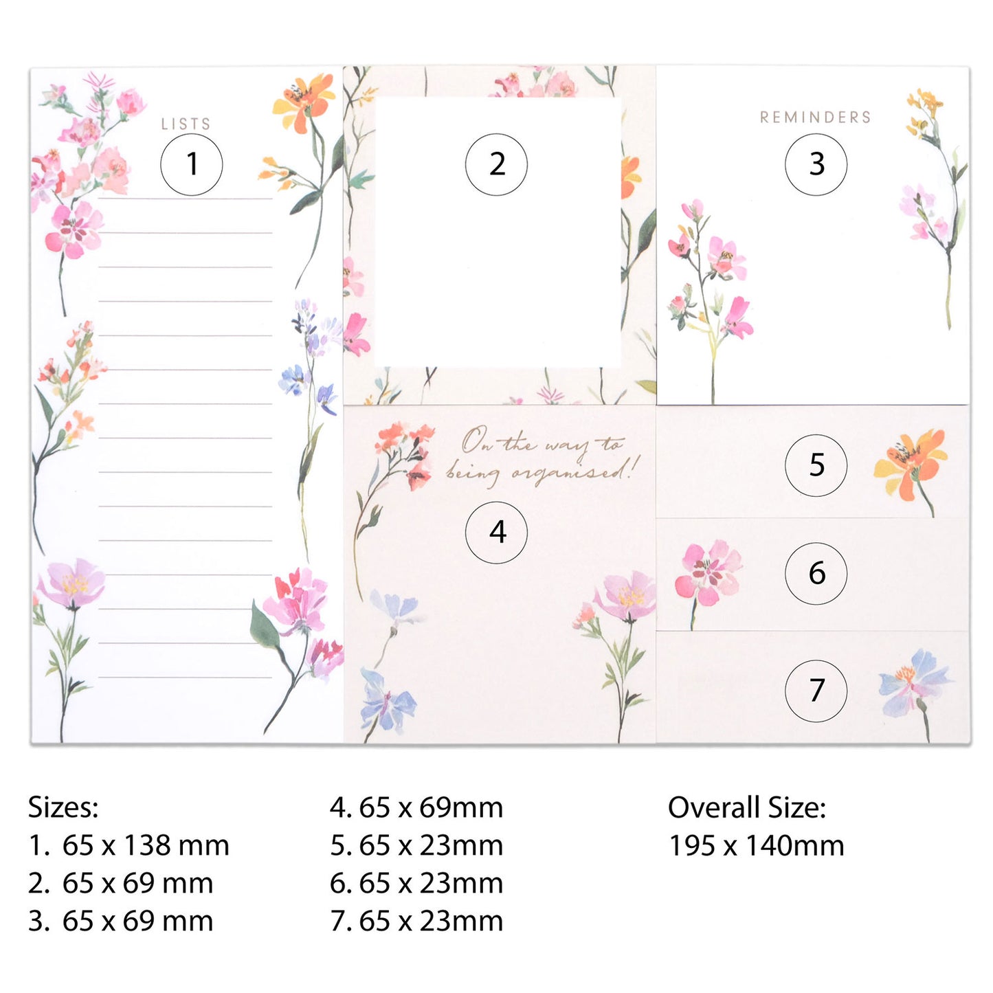 Freshly Picked - 7pc Sticky Notes Set