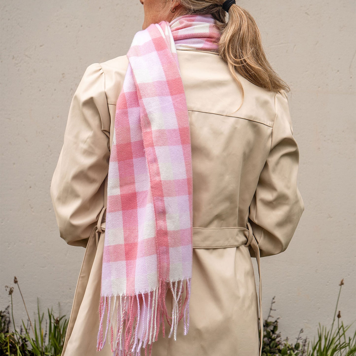 Cosy - Pashmina (Pink & Cream Check)