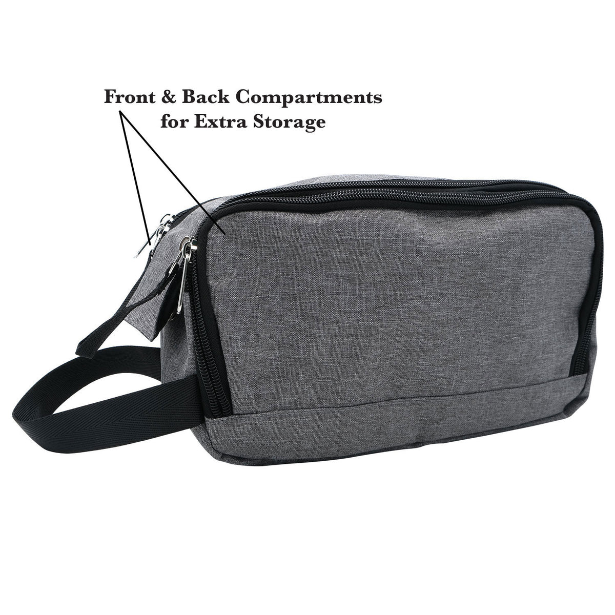 Men's Edit - Double Zip Toiletry Bag - 25 x 15 x 11cm