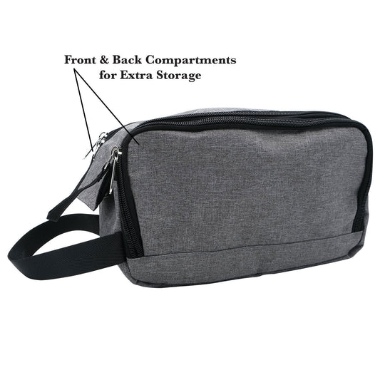 Men's Edit - Double Zip Toiletry Bag - 25 x 15 x 11cm