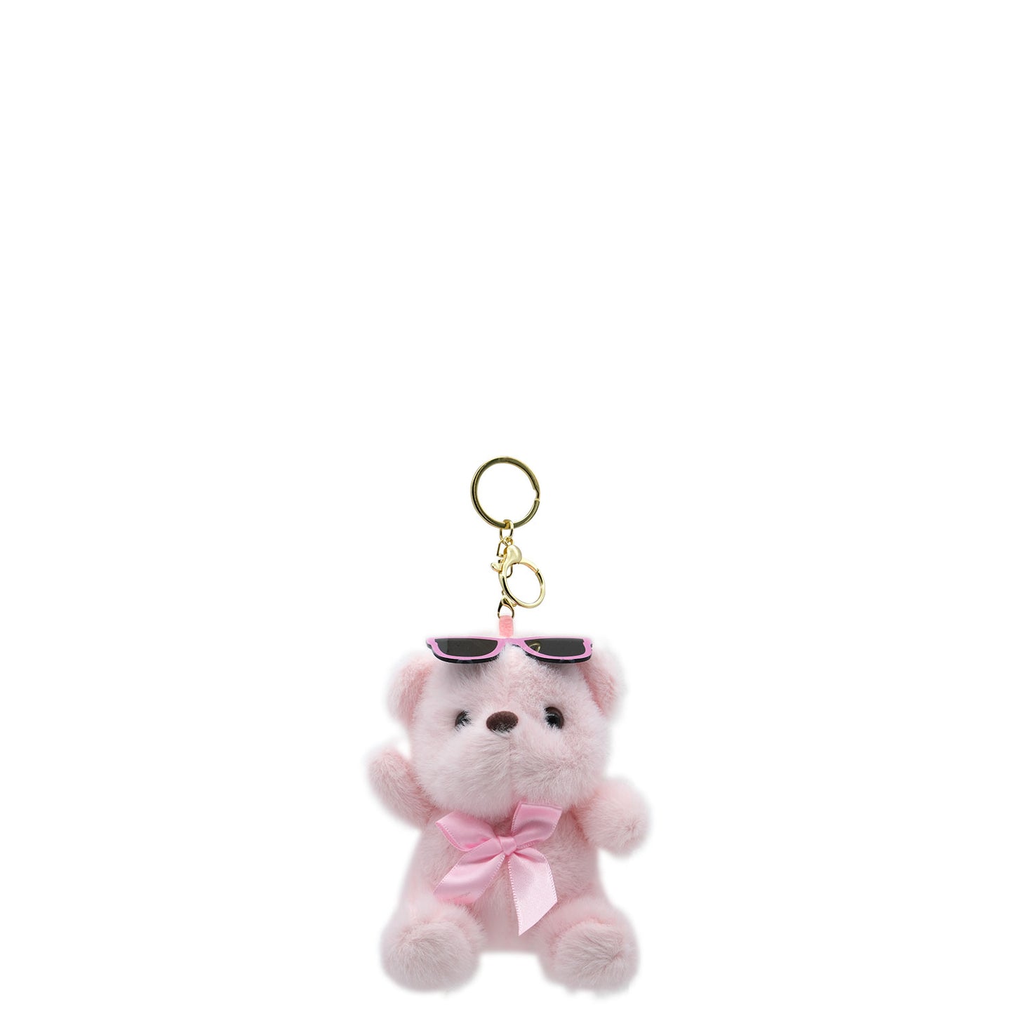 Bella Bear - Pink Teddy Keyring With Sunglasses