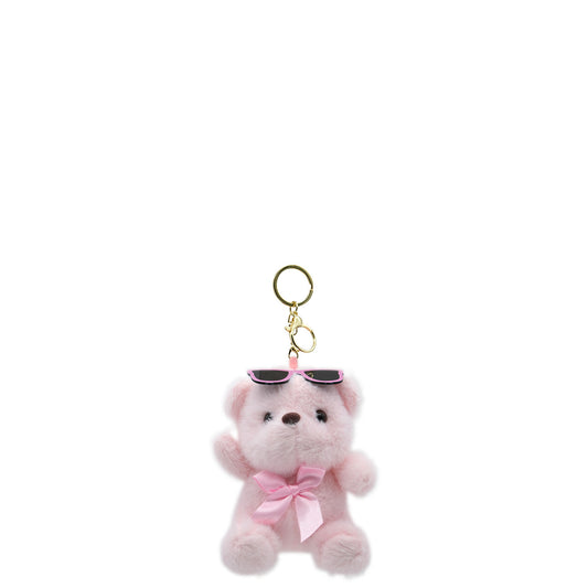 Bella Bear - Pink Teddy Keyring With Sunglasses