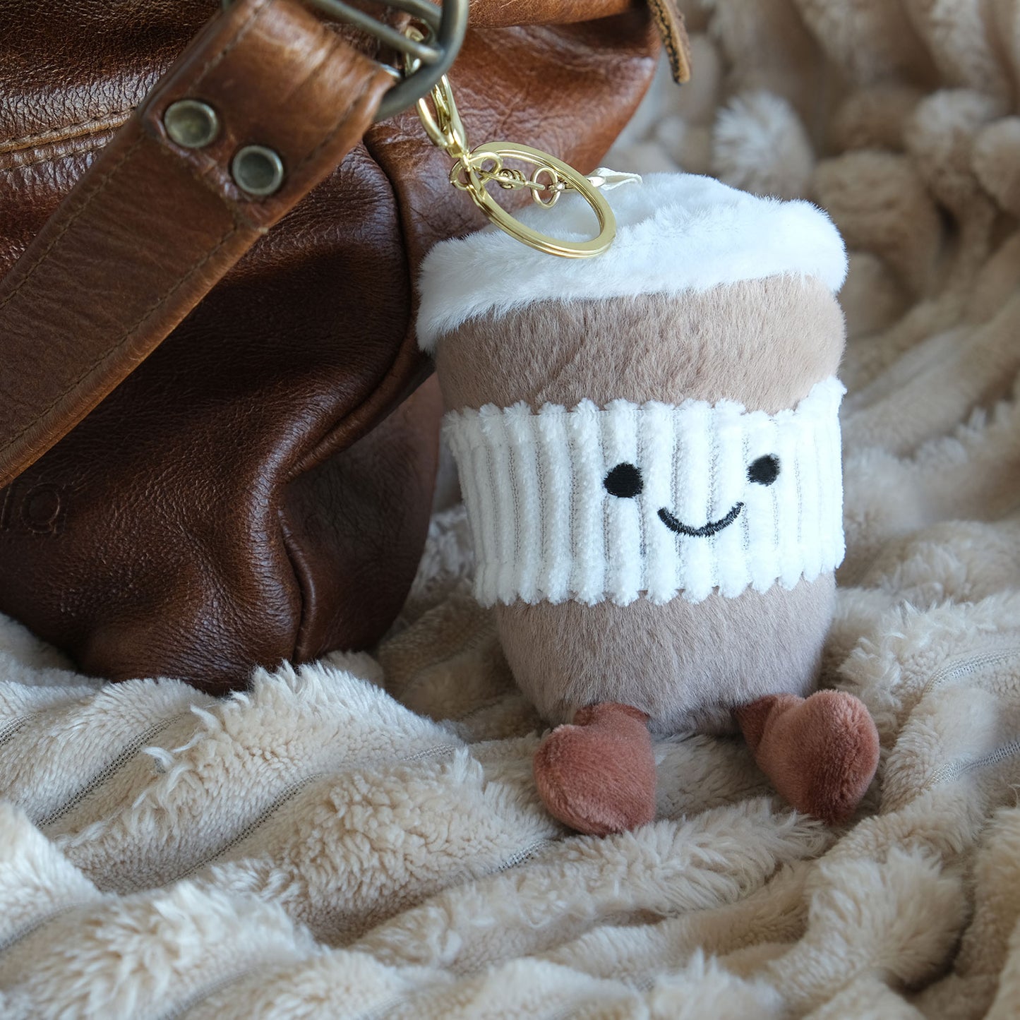 Plush Coffee Cup - Keyring - Bag Charm
