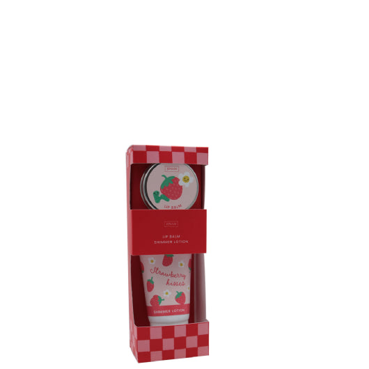 Strawberry Kisses - 50ml Shimmer Lotion & 15g Lip Balm