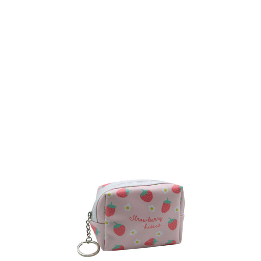 Strawberry Kisses Keyring Coin Purse - 9 x 7cm