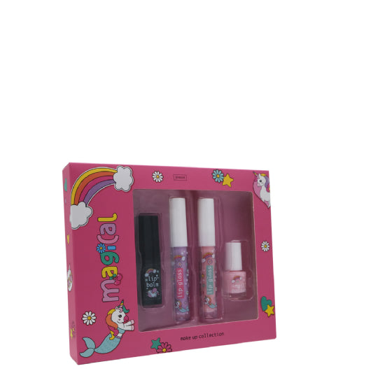Magical Make - Up Set - 1 x 3.2g Lip Balm, 2 x 4ml Lip Gloss & 1 x 4ml Nail Polish