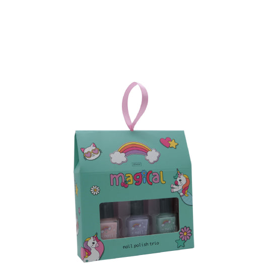 Magical Nail Polish Trio - 3 x 4.5g Nail Polish (Pink, Lavender & Mint)