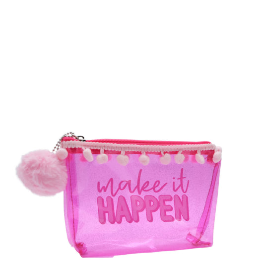 Hey Girl Make it Happen Cos Bag PVC - 18 x 12.5cm